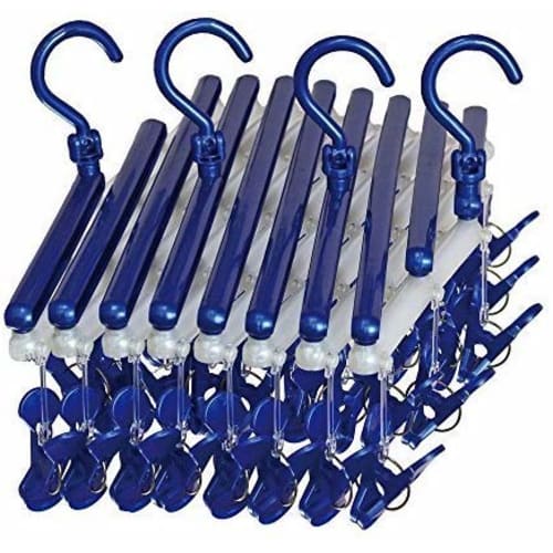 Destyle Zigzag Extendable Clothes Hanger, 44 Pinch, UV Protection, Long-Lasting, TK Planning, Blue