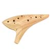 Kiktani 12 Hole Wood Grain Ocarina Plastic Alto C Strap with Pouch HX-OCARINE NAT