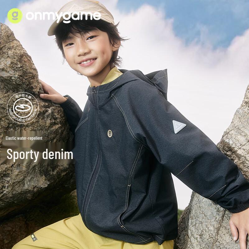 Onmygame Kids' Water-Resistant Sporty Denim-Style Jacket