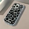 Leopard Print Black Gray Suitable for Apple 16pro Mobile Phone Case 15 Feather Yarn Cream IPhone 13 Xiaomi 14pro
