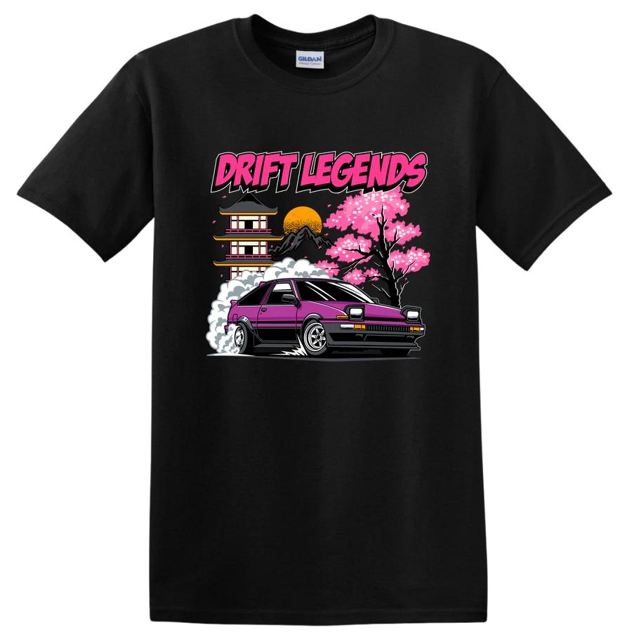 Drift Legends Graphic Purple Car Anime T Shirt Racing Tee Drift Culture