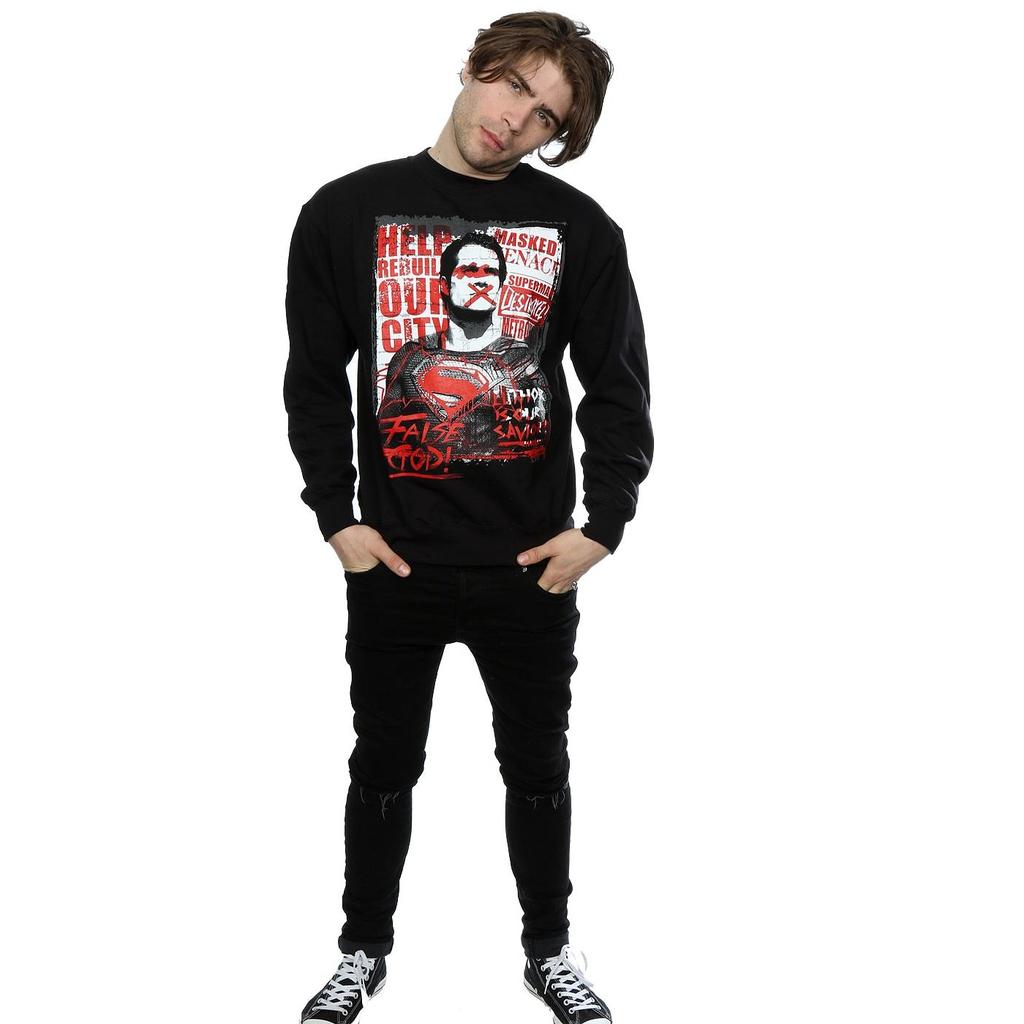 DC Comics Mens Batman v Superman False God Sweatshirt