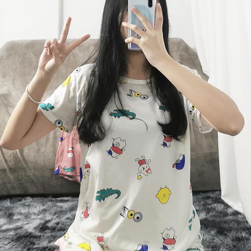 Женский пижамный комплект Пижама с коротким рукавом Топ Шорты 2 шт./компл.