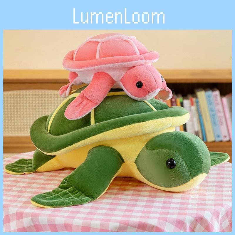Adorable Green Turtle Plush Pillow Ultra-soft Pp Cotton Stuffed Animal Toy For Kids