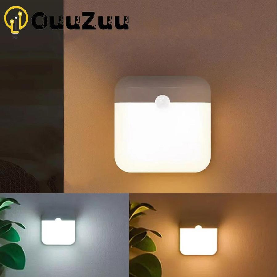 Wireless Smart Motion Sensor Night Lamp With Switch Bedroom Decor Magnetic Children's Gift Decoration White Led Night Light