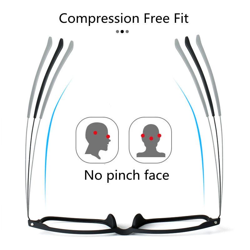 Сверхлегкие очки для чтения с защитой от синего света, фотохромные оптические очки для чтения при дальнозоркости, мужские очки с полной оправой из титана