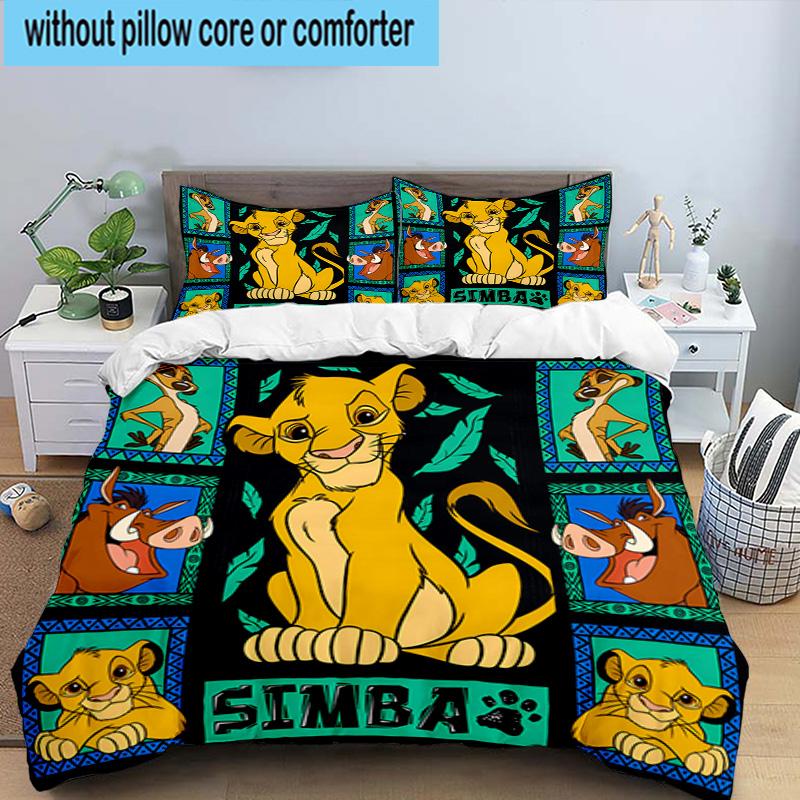 3PCS Lion king 3pcs Bedding,Including 3PCS Duvet Cover And 2pcs Pillowcases Perfect for Christmas,Ideal for Bedroom, Dormitory