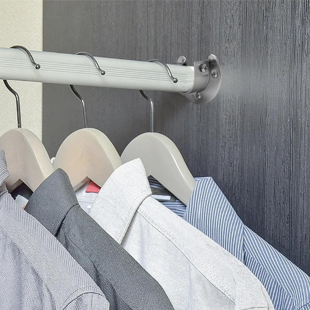 Thickened Stainless Steel Pipe Bracket Base for Wardrobe Curtain Fixed Socket Bracket for Wardrobe Rod Holder End Support Socket