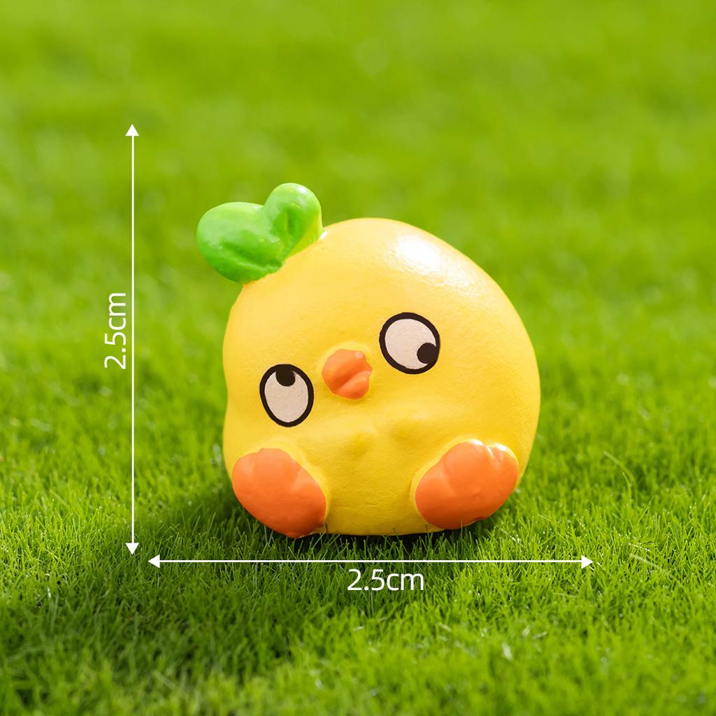 Микропейзаж мультфильм милый овощ курица животное фигурка сделай сам курица украшения аксессуары настольный автомобиль смоляное украшение