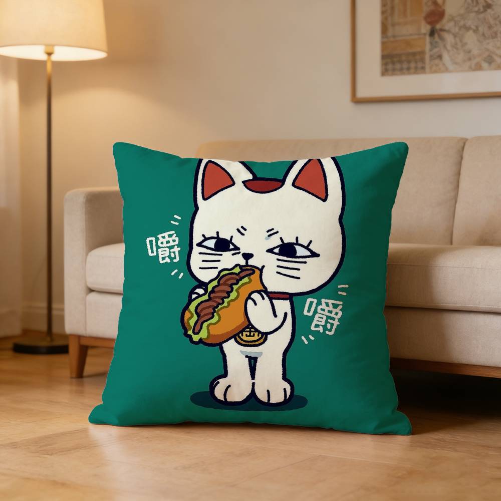 Turbo Granny cat Pillow Case for Sofa Living Room Home office Decor Protective Cover