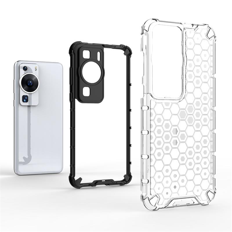 Противоударный прозрачный чехол для Huawei P60 Pro Бампер Чехол-броня "Соты" для Huawei P60 Pro Чехол-накладка для Huawei P60 P 60 Pro