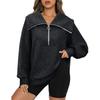 Womens Casual Long Sleeve Drawstring Sweatshirt Pullover Tops Loose Oversized Clothes