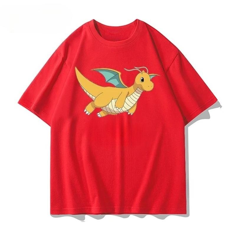 Anime Dragonite Creative Short Sleeved T-shirt Men Women Summer New Harajuku Loose Casual Versatile Comfortable Cotton T-shirt