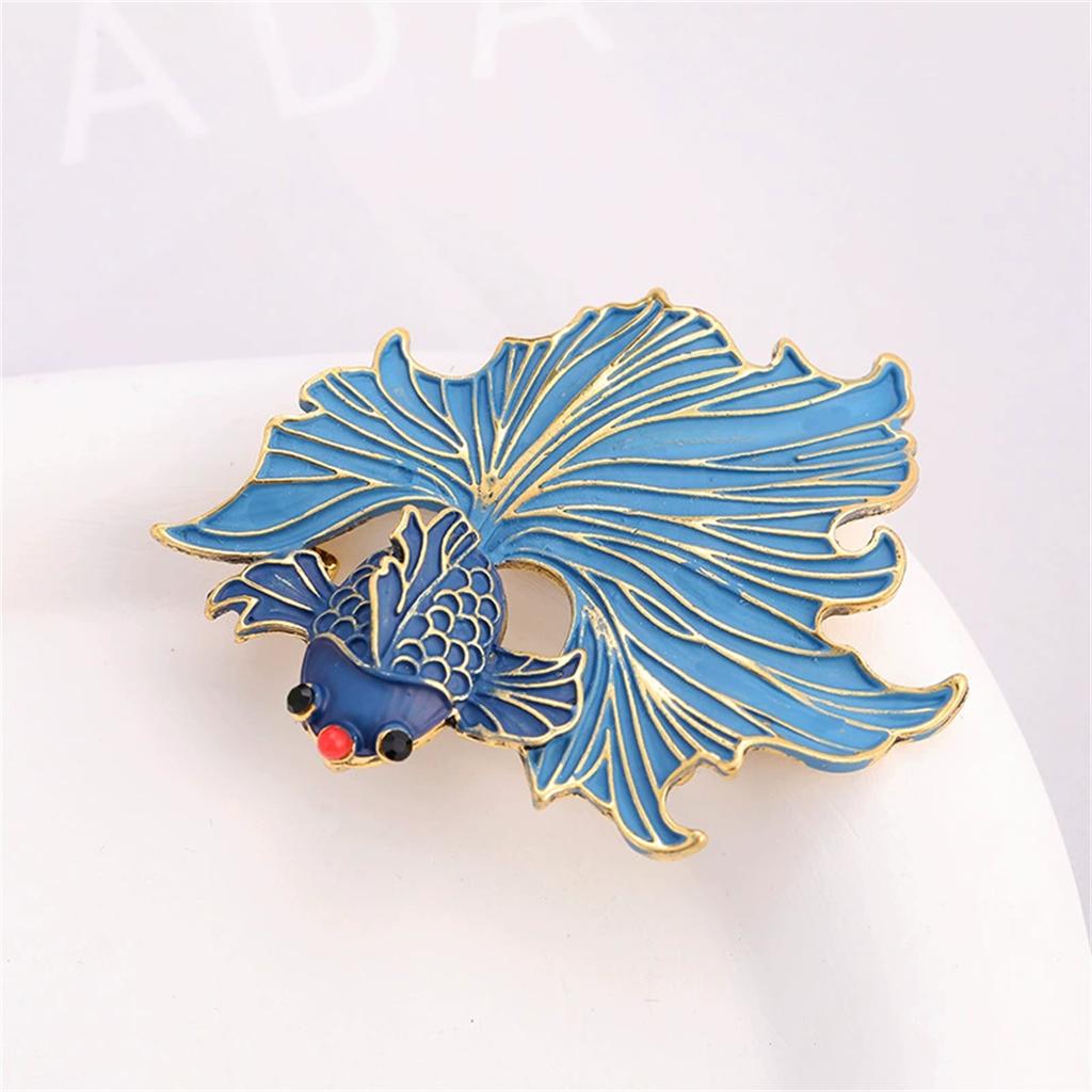 Charm Retro Koi Brooch Exquisite Creative Pin Fashion Unique Jewelry Accessories Party Birthday Festival Gift Meaning Auspicious