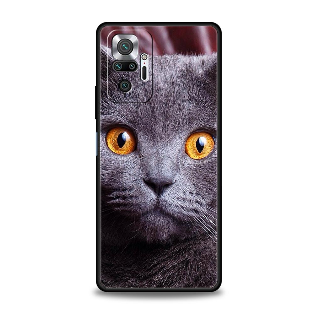 Чехол для телефона с британской короткошерстной кошкой для Xiaomi Redmi Note 12 5G 10C 10 11 9 8 Pro Plus 9S 7 8T 9T 9A 8A 9C K50 K40 игровой чехол