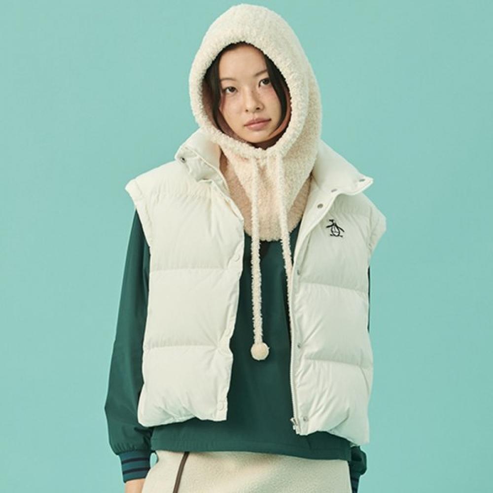 Munsingwear Women Detachable Puffer Down Vest Ivory Mq422pjpo2