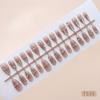 Shiny Lotus Pink Cat Eye Glitter False Nails Medium Almond For Ladies 30pcs Strip & Box Press On Nails