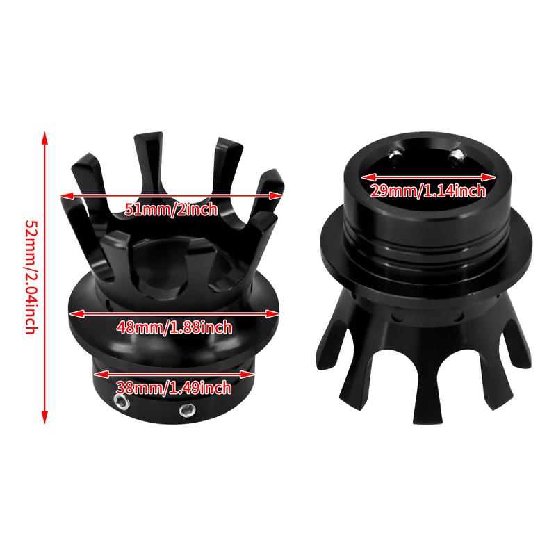 All Black 29MM Crown King Front Axle Nut Cover Fit For Harley For Sportster For Touring For Breakout For FXBRS 114