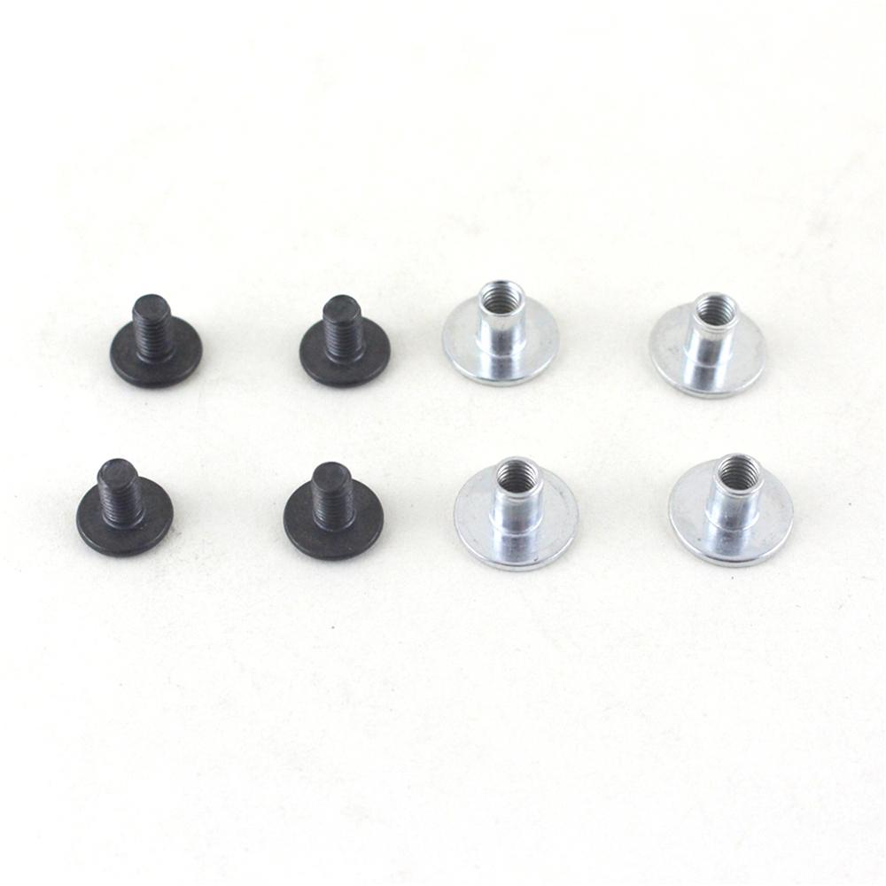 Aluminum Car Floor Mat Non-slip Rubber Heel Plate Pedal Carpet Foot Pad Black X1