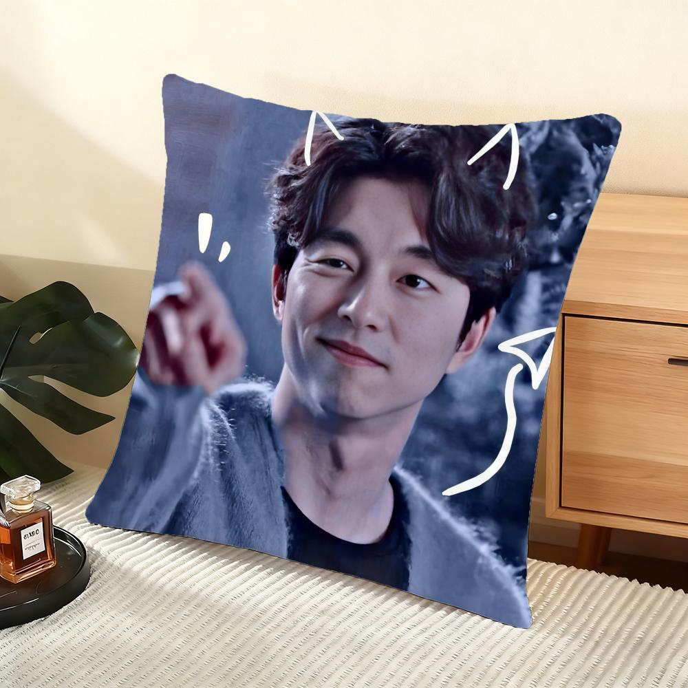 G-Gong Yoo Наволочка для подушки Мягкая коротковорсовая наволочка Гладкая уютная текстура Эстетичный чехол для подушки Декор для дома