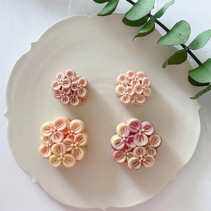 Пластиковые формы для лунных пряников DIY Штампы для лунных пряников Формы для выпечки в форме османтуса Кондитерские гаджеты 3 размера для Праздника середины осени