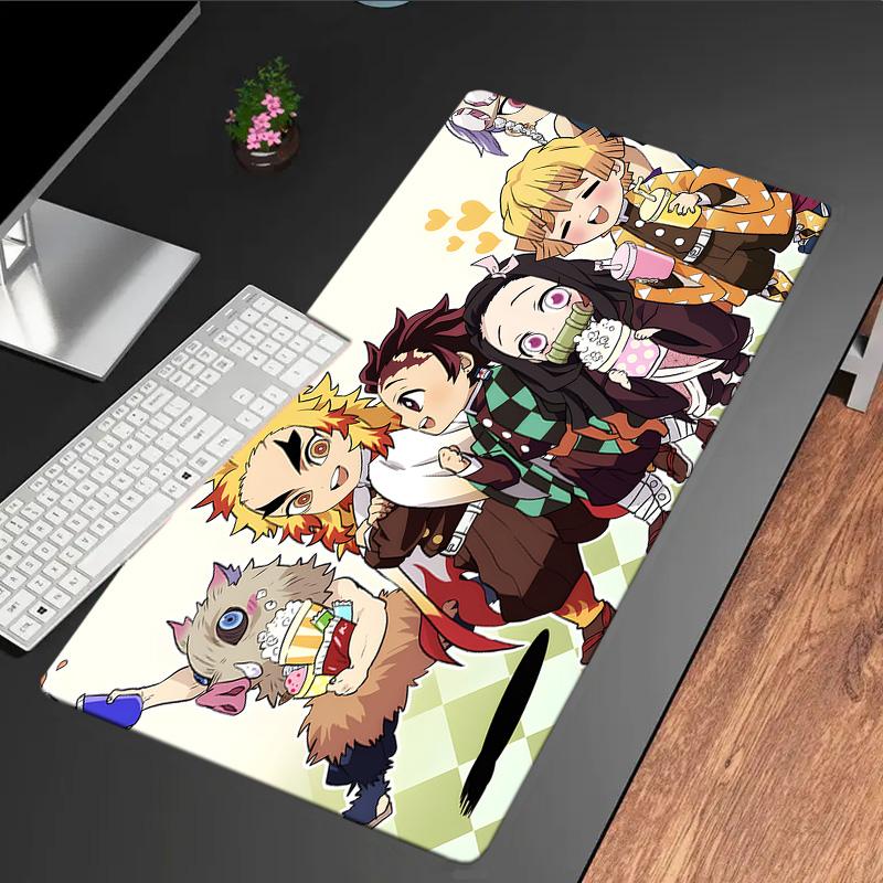 Anime Slayer Characters Mouse Pad, Rubber Base, Mouse Pad for Gamers and Office Use, Gaming Desk , Easy To Clean Mat Christmas fan gifts