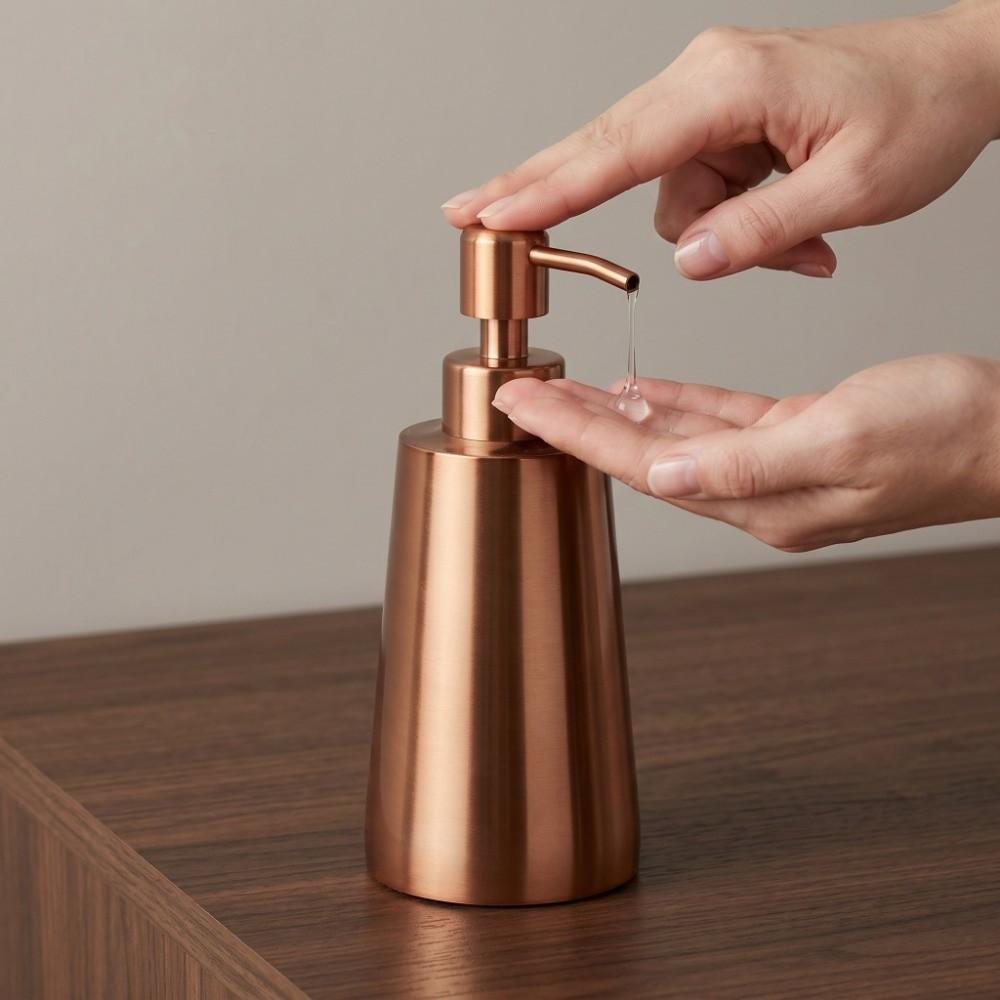 Rose Golden Soap Dispenser 350ml Capacity Shampoo Dispenser Liquid Dispenser Bathroom Accessory