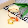 Creative  Keyrings Open Ring Buckle Hollow Out Star Pendant Colored Keychain For Diy Jewelry Making Key Ring Accessories