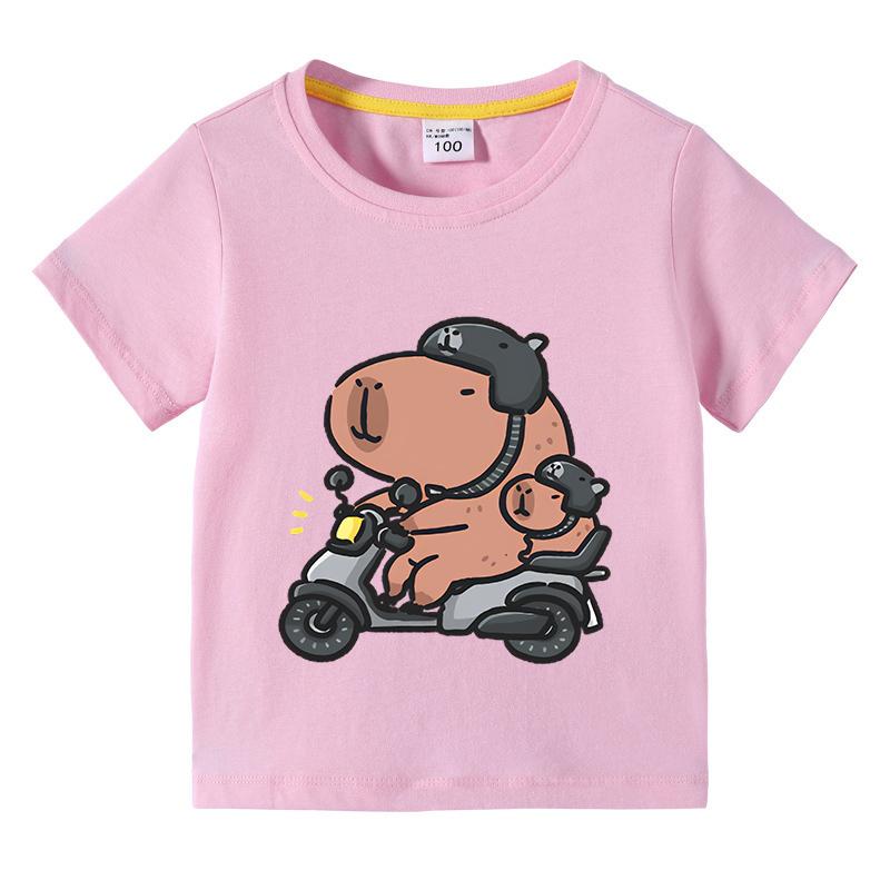 Capybara Kids Tshirt Children animal Tees Cartoons Clothes Kid Girl Boy Cute Capybaras Lovely T Shirt Baby Casual Top Clothes