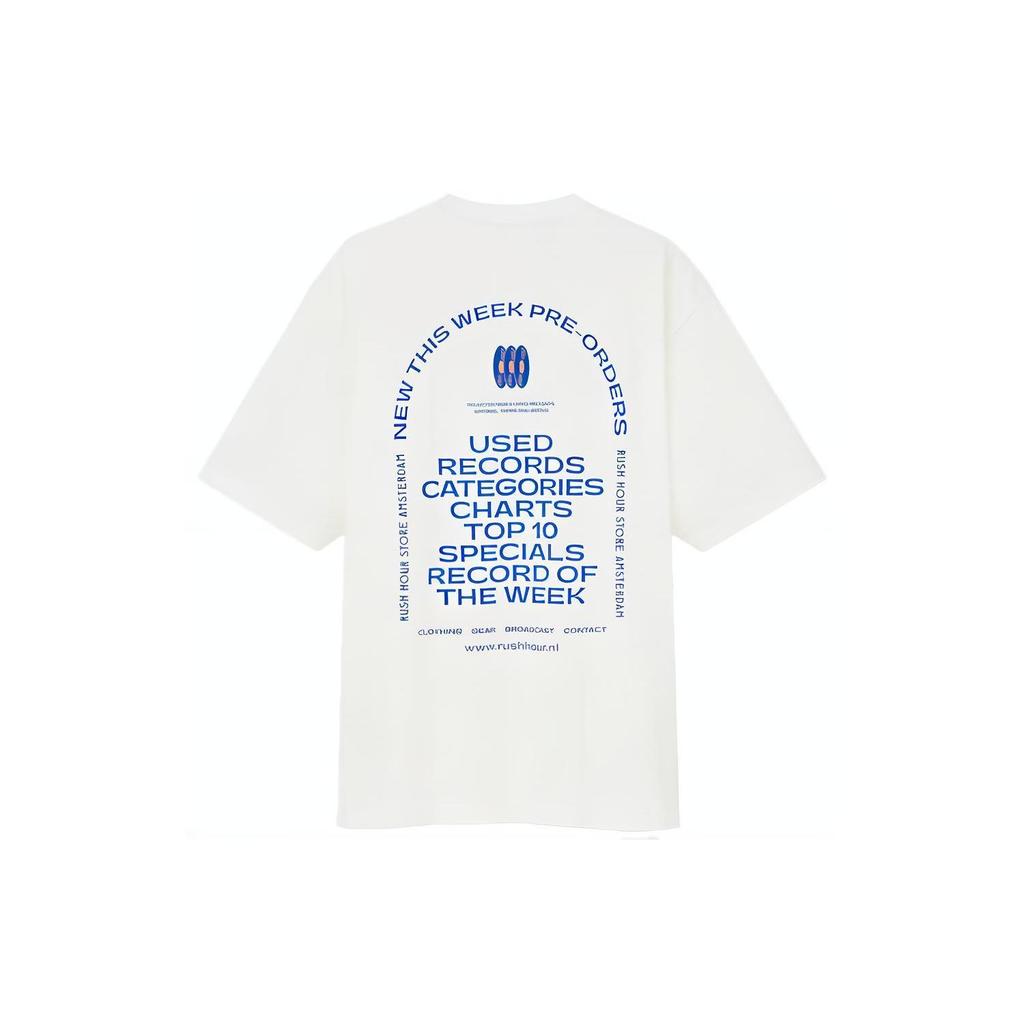 Uniqlo Футболка унисекс с круглым вырезом и принтом в виде букв, топ Белый 434377-00