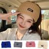 Elastic Winter Hat Wide Warm Headwrap New Knitted Hat  Autumn Winter