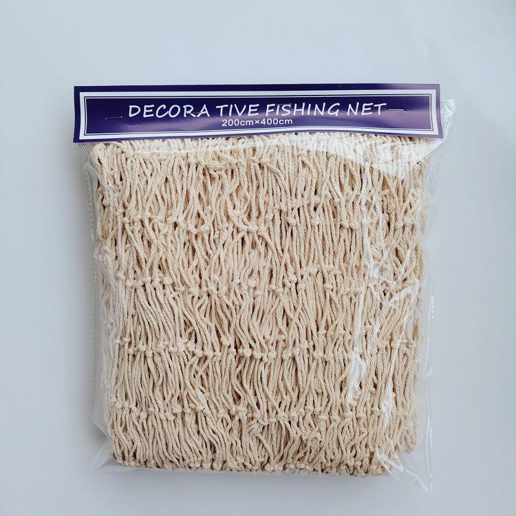 Хлопковая рыболовная сеть ручной работы, настенное украшение с ракушками и поплавками