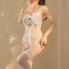 Sexy lingerie new lace hollow one-piece pajamas women open gear free from passion temptation pure desire wind