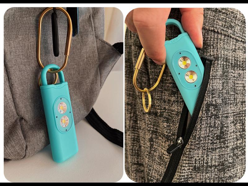 Брелок для самообороны для женщин: Двойной мигающий свет и громкий звуковой сигнал