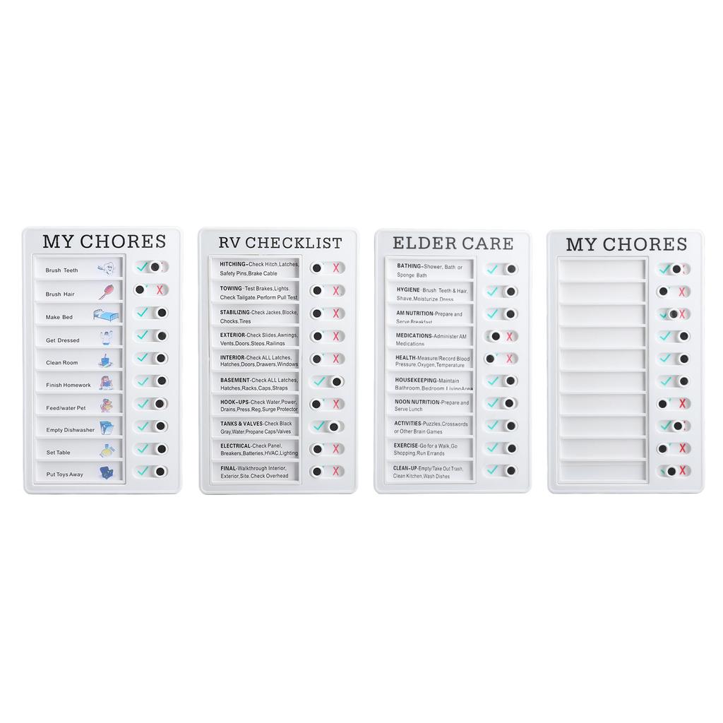 4 шт. Диаграмма по работе с повседневными делами Мои хлопоты Уход за пожилыми людьми Контрольный список для автофургона Самосъемная многоразовая доска для работы с повседневными делами для автофургона