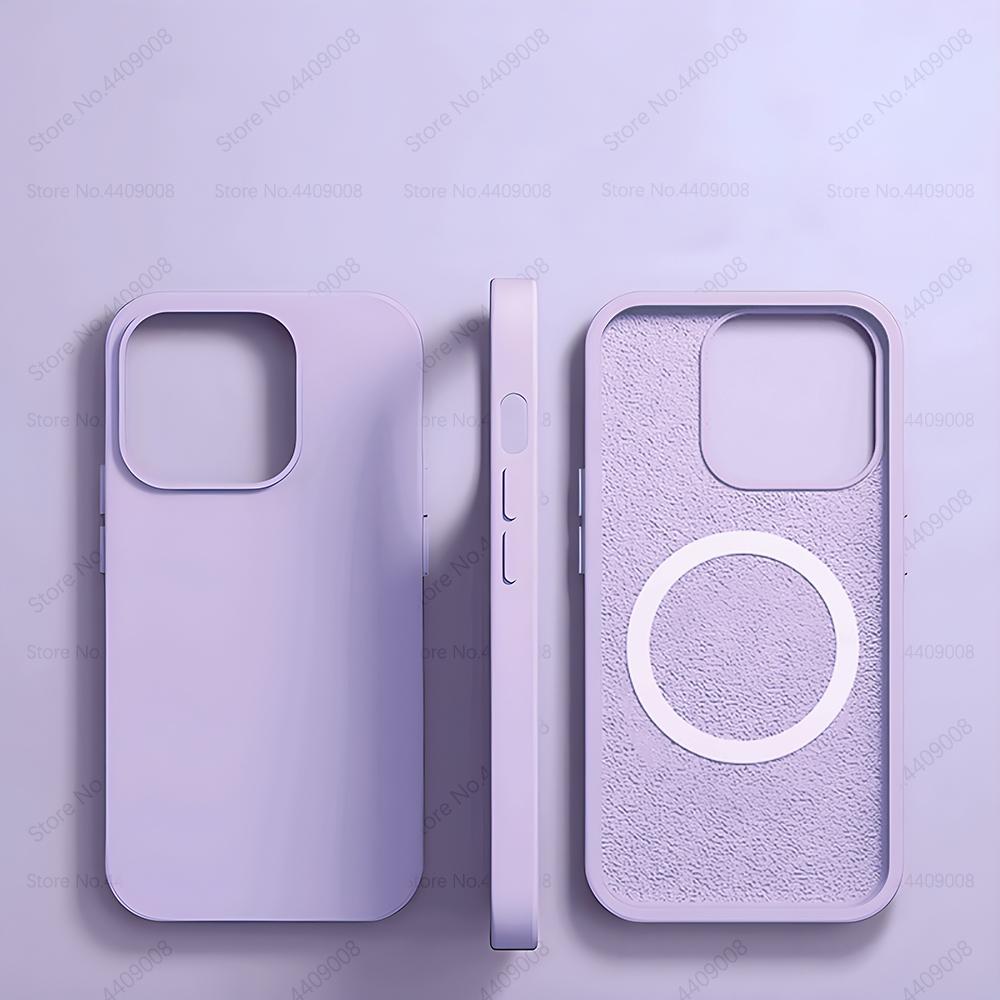 Оригинальные жидкие силиконовые магнитные чехлы для APPLE iPhone 11 13 12 14 15 Pro Max 15 Plus для чехла Magsafe с функцией беспроводной зарядки