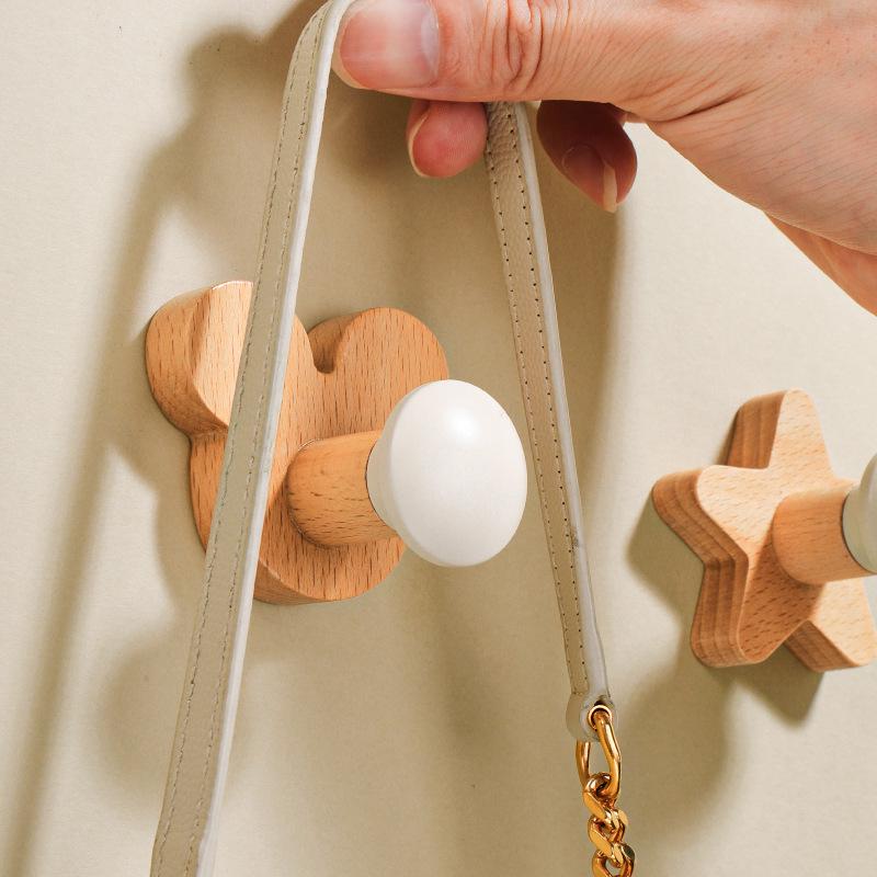 Luxury Solid Wood Wall-Mounted Coat and Hat Hook Rack
