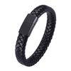 Vintage Leather Hand Woven Bracelet Mens Leather Alloy Leather Rope Bracelet Jewelry