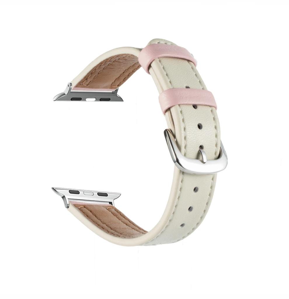 High quality leather loop For Apple Watch band women 11/10/9/8/7/6/5/4/3/2/1 SE 38mm 40mm 41mm 42mm 44mm 45mm 46mm 49mm Strap