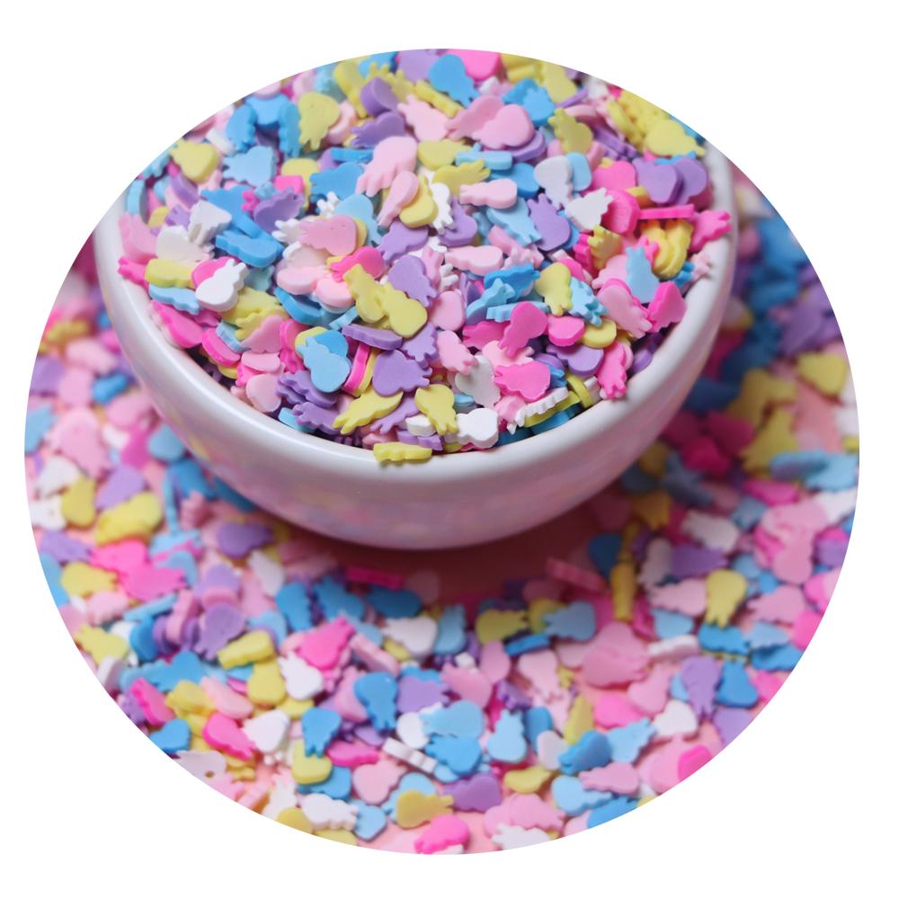 Colorful Cartoon Rabbit Polymer Clay Mini Slices Cute Sprinkles for Nail Art Stickers Mobile Phone Case Embellishment