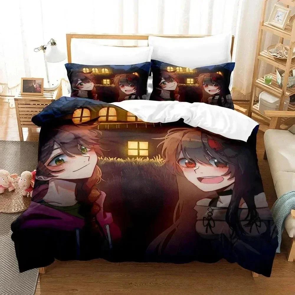 Jeff and Jane Creepypasta Bedding Set Single Twin Full Queen King Size Bed Set Adult Kid Bedroom Duvet Cover Sets 3D Print