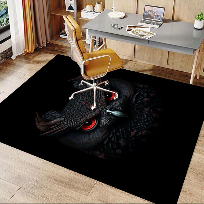 Owl Dark Fantasy Owl Chair Mat Office Carpet, Oversized Rug for Home Decor, Sofa Mat, Desk Pad Gift, Suitable for Bedroom, Living Room, Any Room