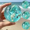 Transparent Ocean Sensory Fidget Toy Cube Shape Stress Relief Ball  for Table Decoration