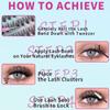 640Clusters Soft Curly False Eyelash DIY Individual Lash Beauty Tool Cluster Lashes  Daily