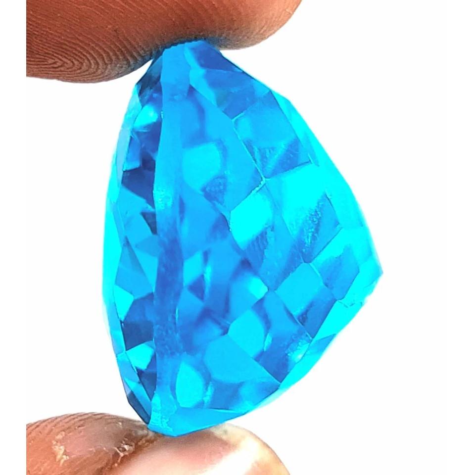 Blue Sapphire Loose Gemstone 52 ct Pear Cut September Birthstone for Gem Collections