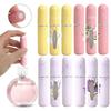 Refillable Mini Perfume Bottle 5ml Empty Cosmetic Containers Portable Spray Rotating Bottle Travel