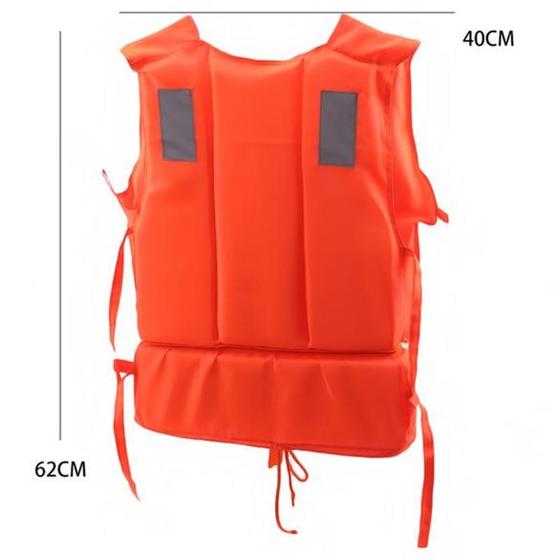 Оранжевый спасательный жилет для взрослых из ткани Оксфорд Водонепроницаемый легкий спасательный жилет SOS Спасательные принадлежности