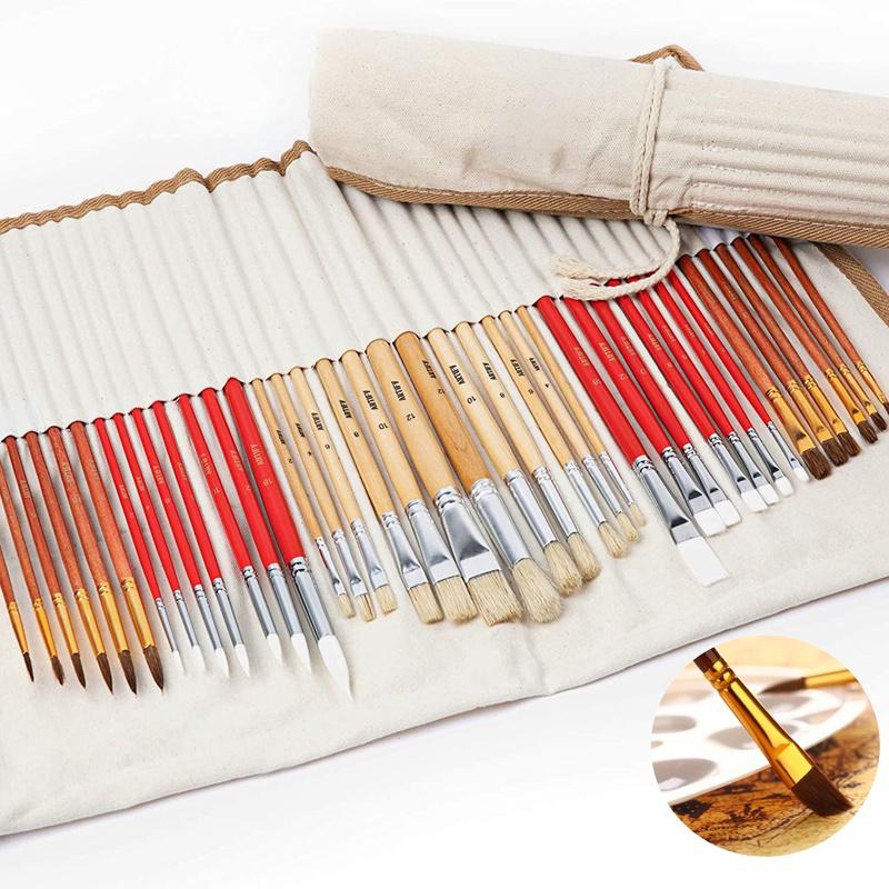 36/24 шт. художественный набор кистей для акрила, масла, акварели, гуаши