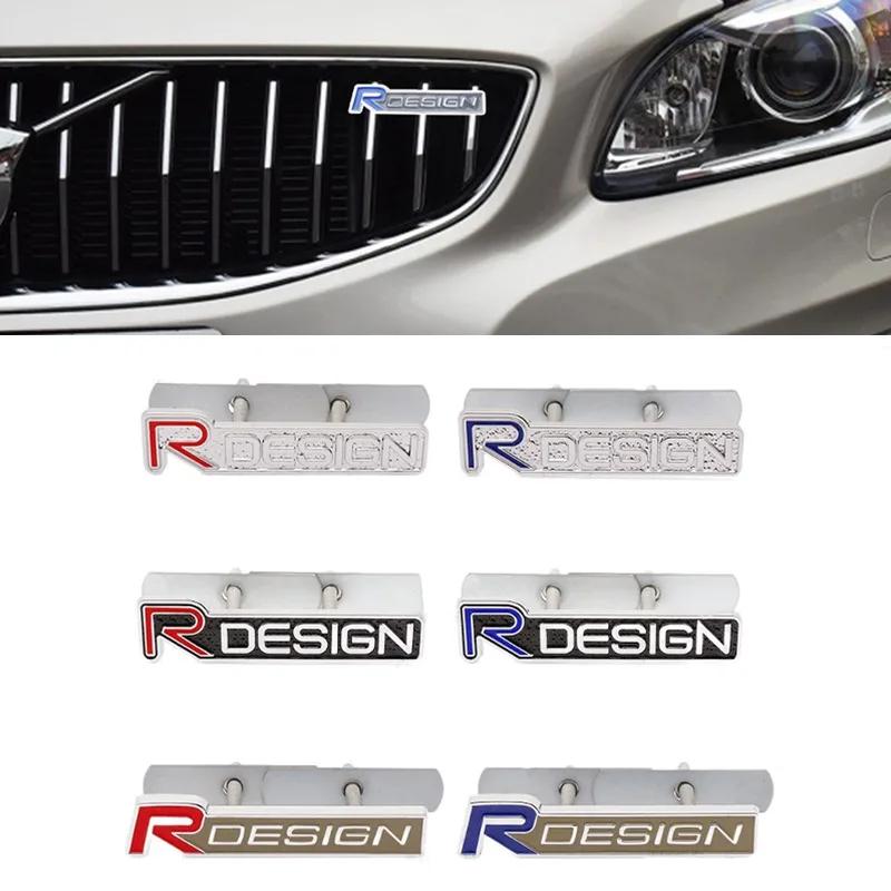 3D Metal Rdesign R Design Front Grill Car Badge Sticker Emblem Decal Decoration For XC40 XC60 XC90 V90 S90 S60 V60 V40 C70
