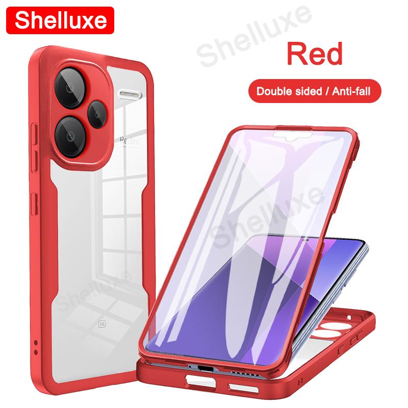 Для Redmi Note13 Pro+ 360 Полная защита Передняя+Задняя Прозрачный Чехол Shelluxe Для Xiaomi Redmi Note 13 Pro Plus Силиконовый Двусторонний Чехол